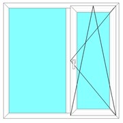 Окно двухстворчатое 5-ти камерный профиль Exprof 70 мм 1715